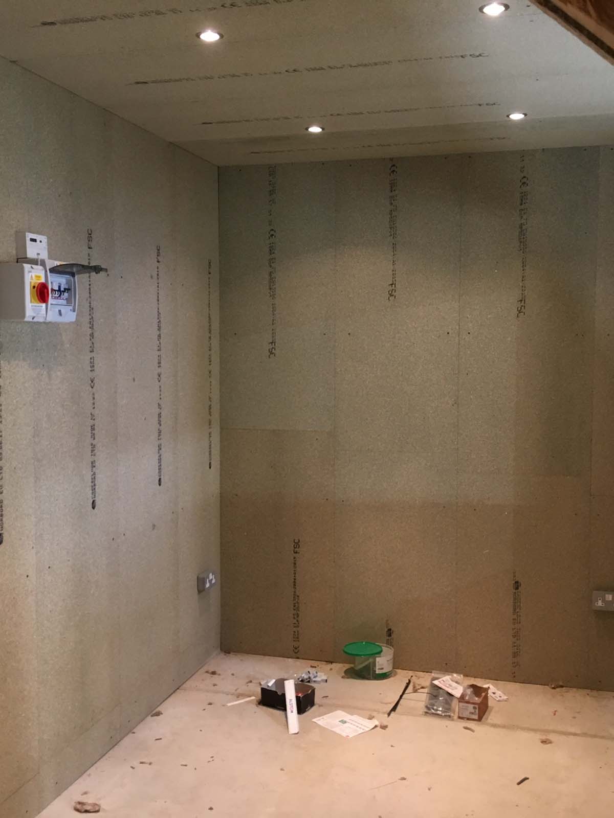 bathroom lighting completed before installation